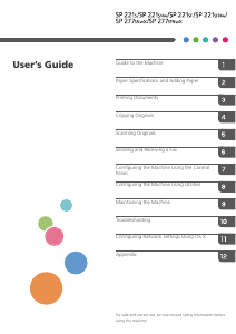 Manual Ricoh SP 277SNwX Multifunctional Printer