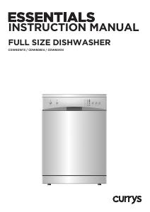 Manual Currys Essentials CDW60B14 Dishwasher