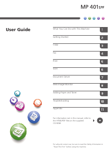 Manual Ricoh MP 401SPF Multifunctional Printer