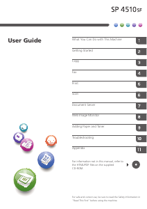 Manual Ricoh SP 4510SF Multifunctional Printer