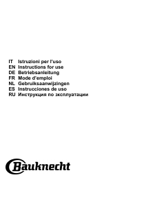 Manual Bauknecht BVH 92 2B K Hob