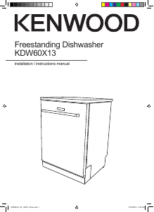 Manual Kenwood KDW60X13 Dishwasher