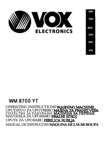 Manual Vox WM8700-YT Máquina de lavar roupa