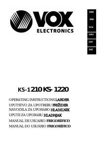 Manual de uso Vox KS1220 Refrigerador