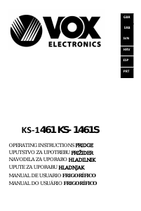 Manual de uso Vox KS1461 Refrigerador
