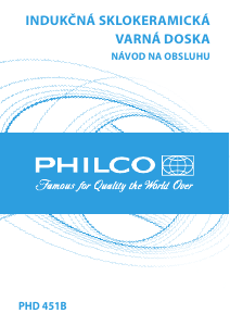 Návod Philco PHD 451 B Pánt