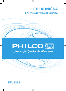 Návod Philco PTL 2352 Chladnička