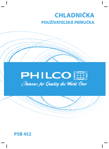 Návod Philco PSB 452 Cube Chladnička