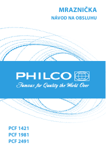 Használati útmutató Philco PCF 1421 Fagyasztó