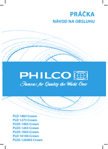 Návod Philco PLDS 126403 Crown Práčka