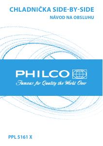 Návod Philco PPL 5161 X Chladnička s mrazničkou
