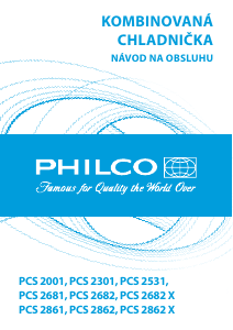 Návod Philco PCS 2861 Chladnička s mrazničkou