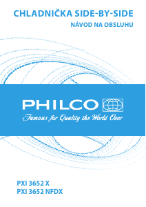 Návod Philco PXI 3652 X Chladnička s mrazničkou