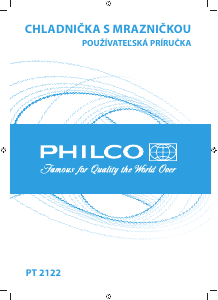 Návod Philco PT 2122 Chladnička s mrazničkou