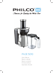 Manual Philco PHJE 5010 Juicer