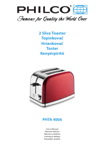 Manual Philco PHTA 4006 Toaster