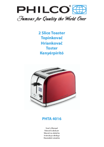 Manual Philco PHTA 4016 Toaster