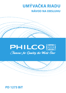 Návod Philco PD 1273 BiT Umývačka riadu