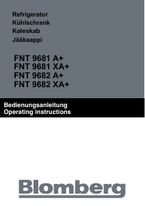Brugsanvisning Blomberg FNT 9682 A+ Fryser