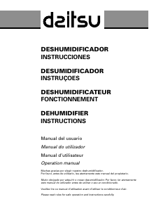 Manual de uso Daitsu ADD12 Deshumidificador