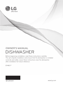 Manual LG D1483BF Dishwasher