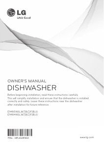 Manual LG D1484WF Dishwasher