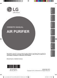 Manual LG AS55GDWU0 Air Purifier