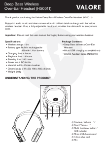 Handleiding Valore HS0011 Koptelefoon