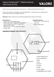 Manual Valore LA10 Alarm Clock