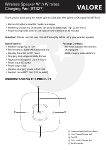 Handleiding Valore BTS27 Luidspreker