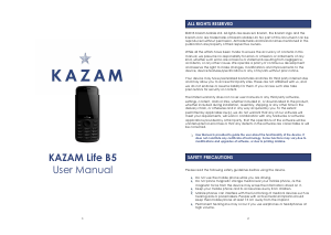 Bruksanvisning Kazam LIFE B5 Mobiltelefon