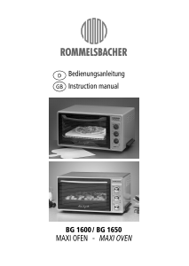 Bedienungsanleitung Rommelsbacher BG 1600 Backofen