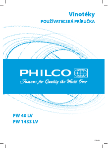 Návod Philco PW 40 LV Vinotéka