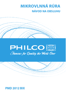 Návod Philco PMD 2012 BiX Mikrovlnná rúra