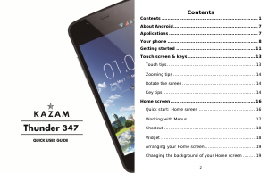 Manual Kazam Thunder 347 Mobile Phone