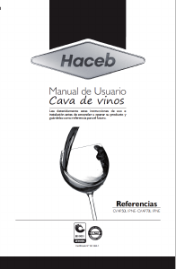 Manual de uso Haceb Appiani 70L 1P NE Vinoteca