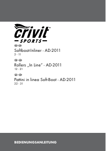 Manuale Crivit AD-2011 Pattini in linea