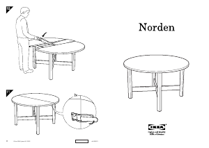Руководство IKEA NORDEN (⌀) Обеденный стол