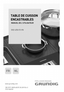 Mode d’emploi Grundig GIEI 635410 HN Table de cuisson