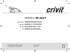 Mode d’emploi Crivit SP-803Y Casque de moto