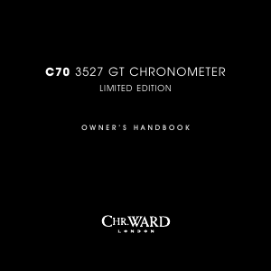 Handleiding Christopher Ward C70 3527 GT Horloge