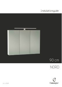 Εγχειρίδιο Camargue Nord (90cm) Ντουλάπι με καθρέφτη