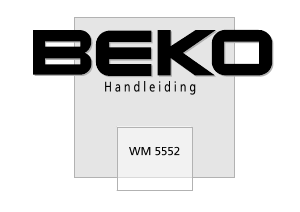 Handleiding BEKO WM 5552 K Wasmachine