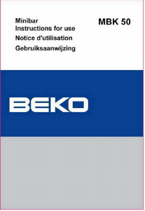 Handleiding BEKO MBK50 Koelkast