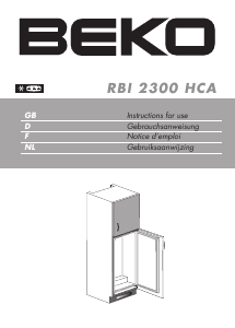 Mode d’emploi BEKO RBI 2300 HCA Réfrigérateur