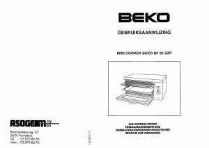 Handleiding BEKO BF25SZP Oven