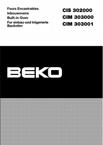 Mode d’emploi BEKO CIM303000MX Four