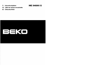 Mode d’emploi BEKO HIC 84300 X Table de cuisson