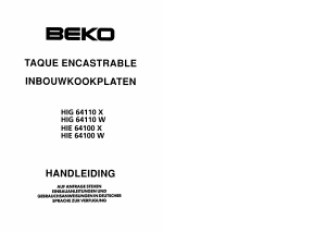 Handleiding BEKO HIG 64110 X Kookplaat