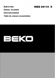 Handleiding BEKO HIZG 64110S X Kookplaat